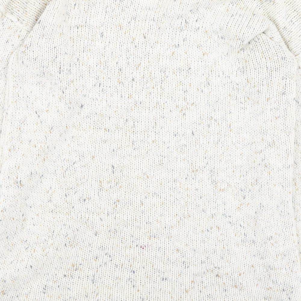 Debbie Morgan Womens Beige Round Neck Acrylic Pullover Jumper Size 36