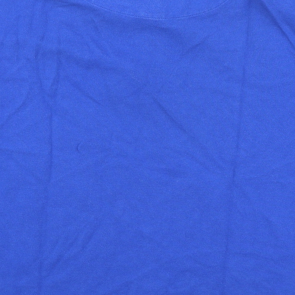 Canterbury Mens Blue Cotton Polo Size S Collared