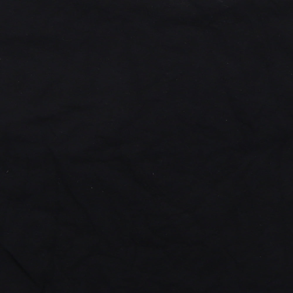 F&F Girls Black Cotton Cropped T-Shirt Size 11-12 Years Crew Neck Pullover - Arizona
