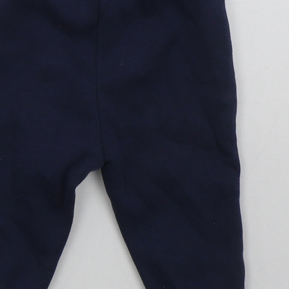 Primark Boys Blue Cotton Sweatpants Trousers Size 6-9 Months Drawstring - Mickey Mouse