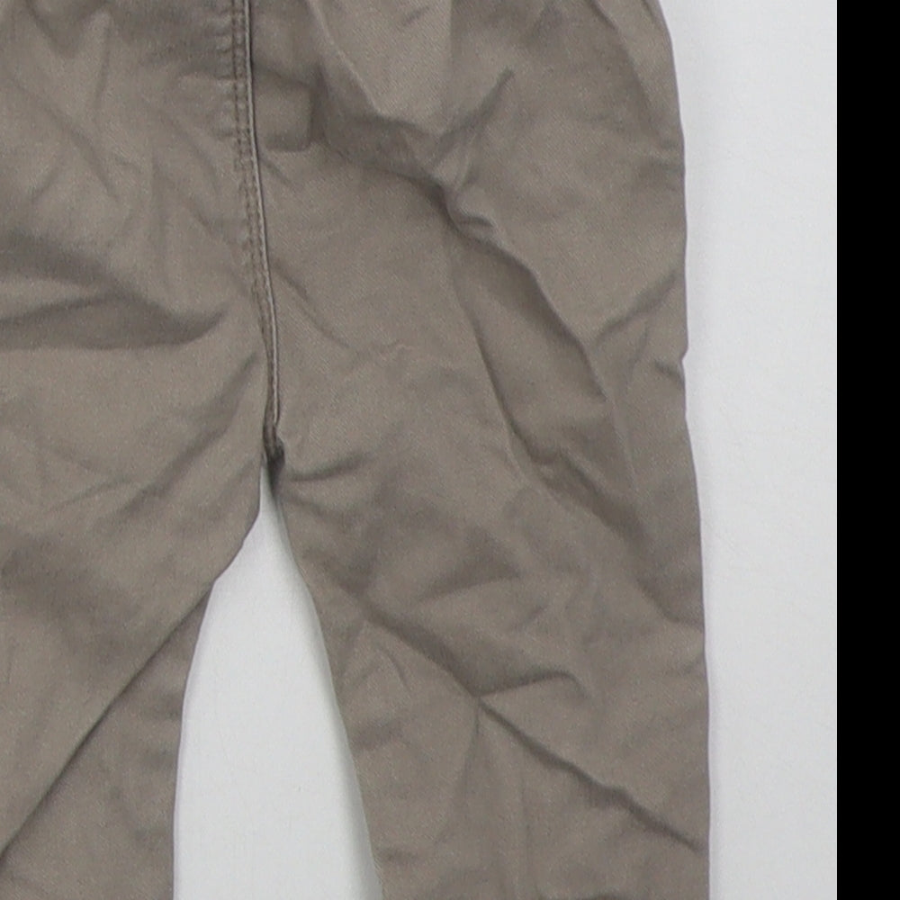 George Boys Beige Cotton Capri Jeans Size 6-9 Months Button