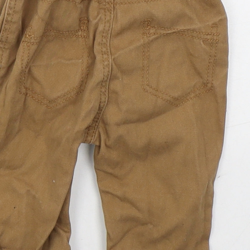 Georgr Boys Brown Cotton Capri Jeans Size 0-3 Months Drawstring