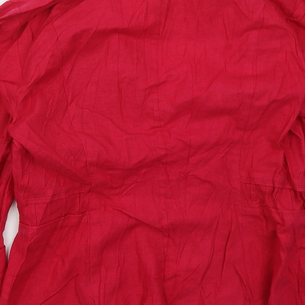 Marks & Spencer Womens Pink Jacket Size 10 Hook & Eye