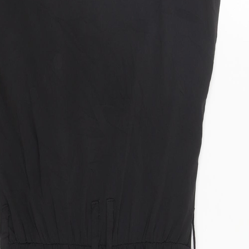 H&M Womens Black Polyester Fit & Flare Size 6 V-Neck