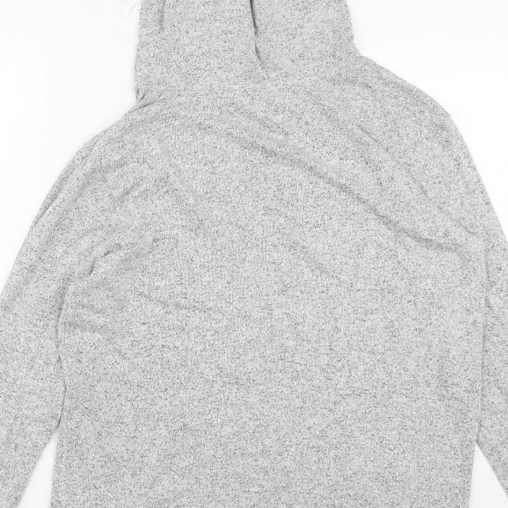 Matalan Womens Grey Viscose Blend Pullover Hoodie Size M Drawstring