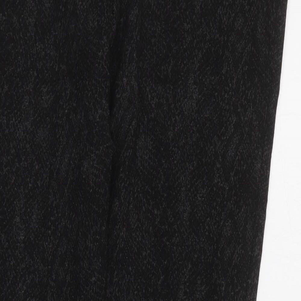 Marks and Spencer Womens Grey Animal Print Viscose Jogger Trousers Size 12 L26 in Regular - Leggings