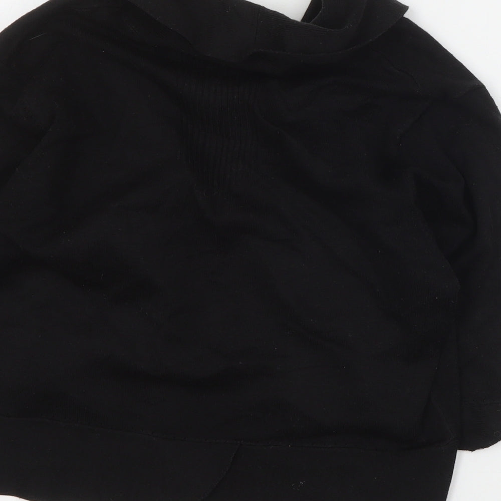 Principles Womens Black V-Neck Acrylic Shrug Jumper Size 10
