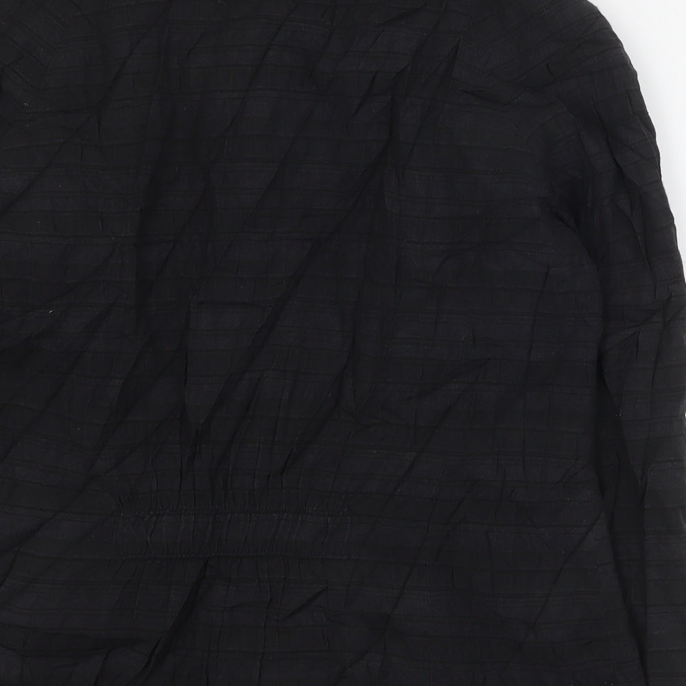 Principles Womens Black Striped Jacket Size 14 Button