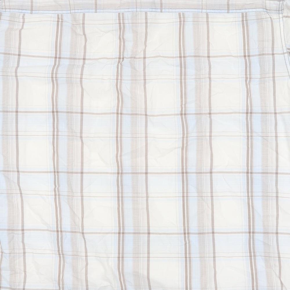 TOM TAILOR Womens Multicoloured Plaid Cotton Camisole Button-Up Size L Collared