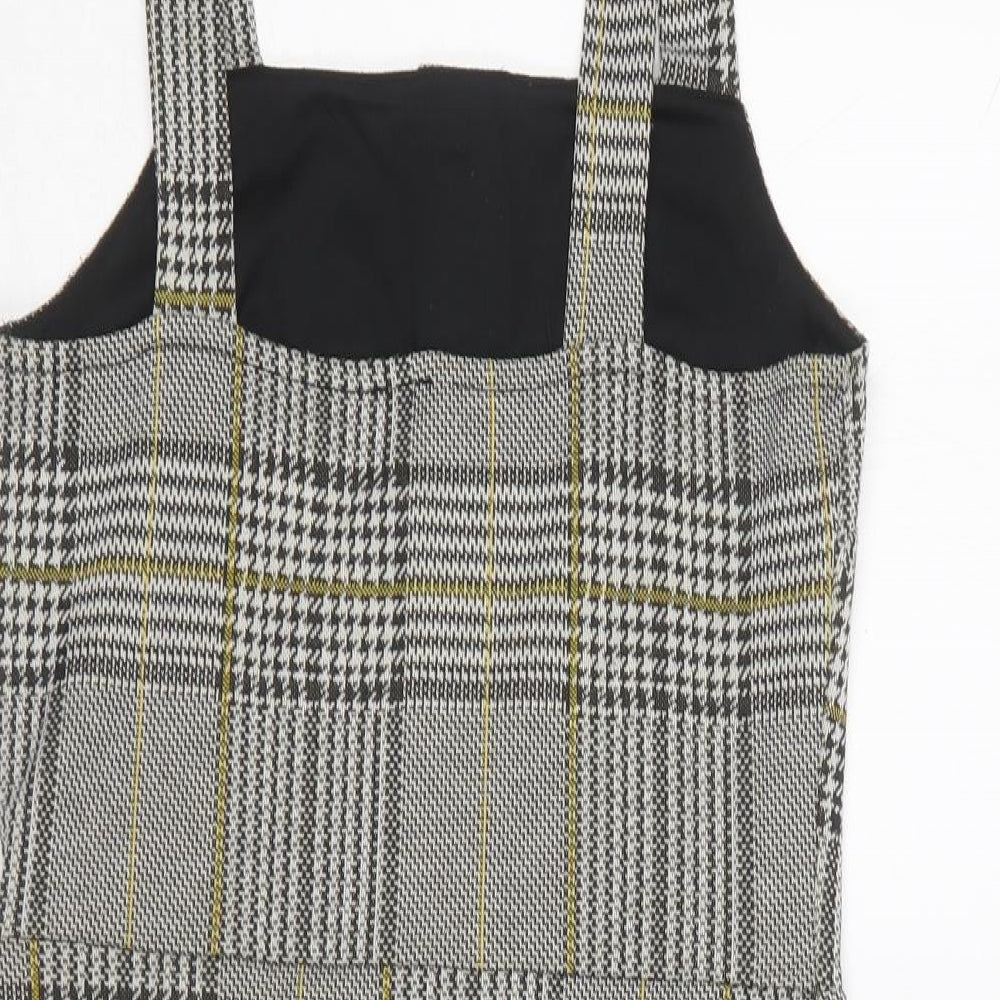 River Island Womens Multicoloured Plaid Polyester Bodycon Size 10 Square Neck