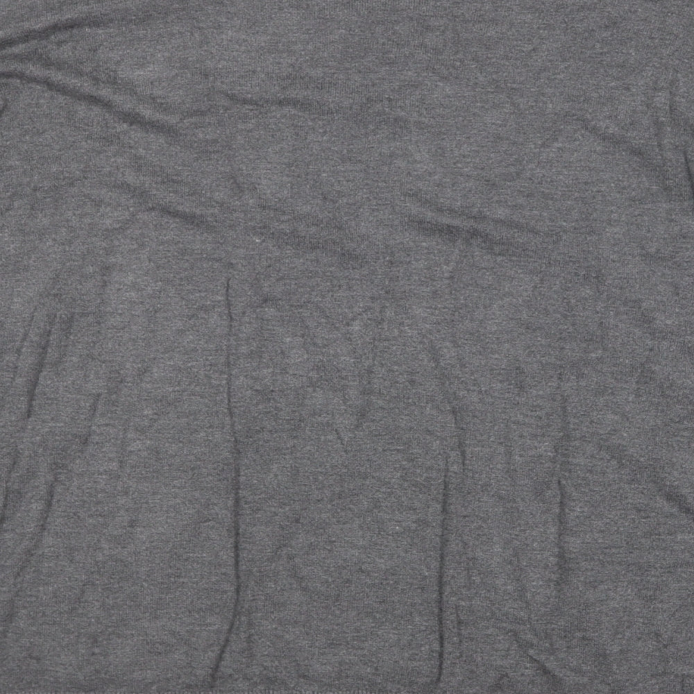 F&F Womens Grey Crew Neck Cotton Pullover Jumper Size 10