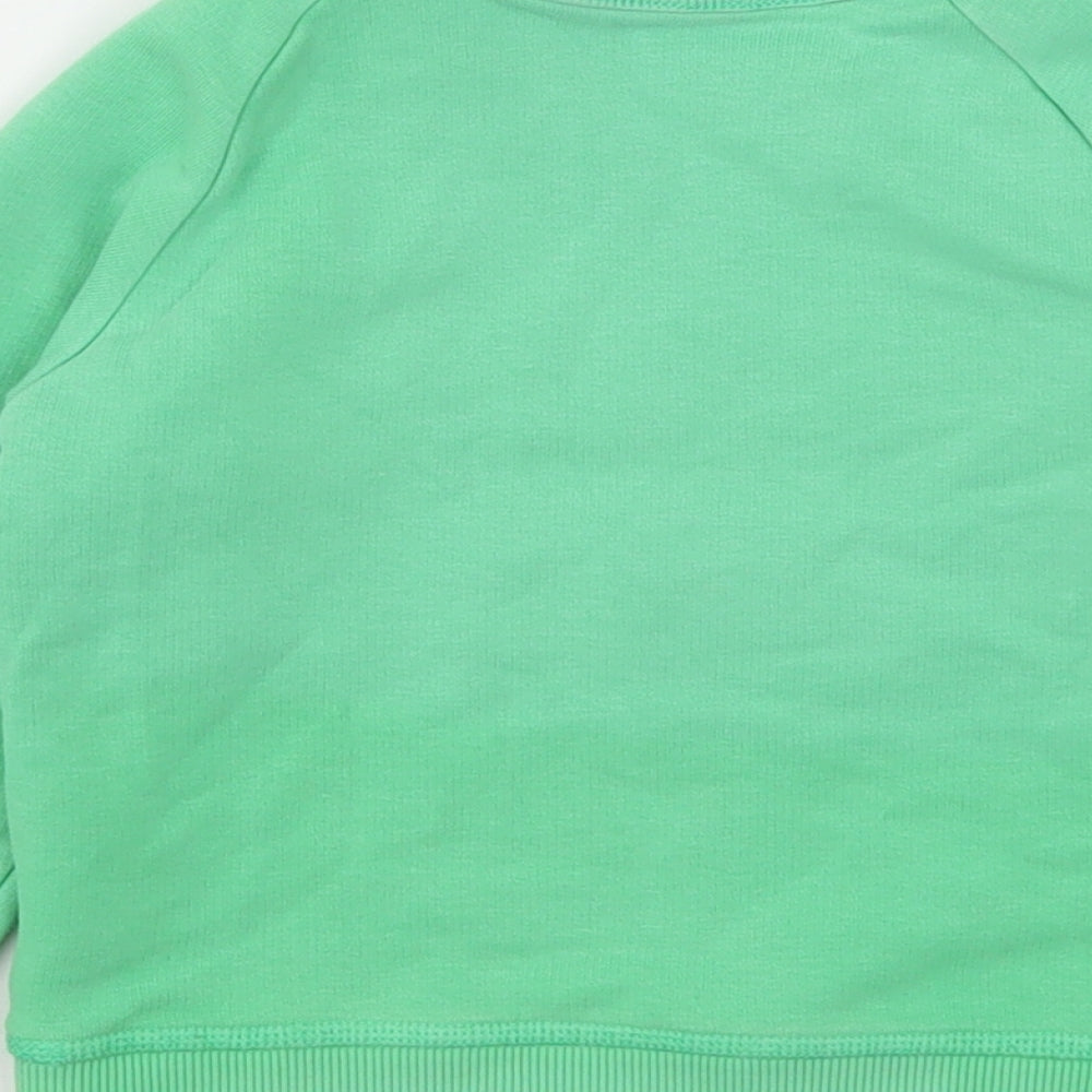 H&M Boys Green Cotton Pullover Sweatshirt Size 2 Years
