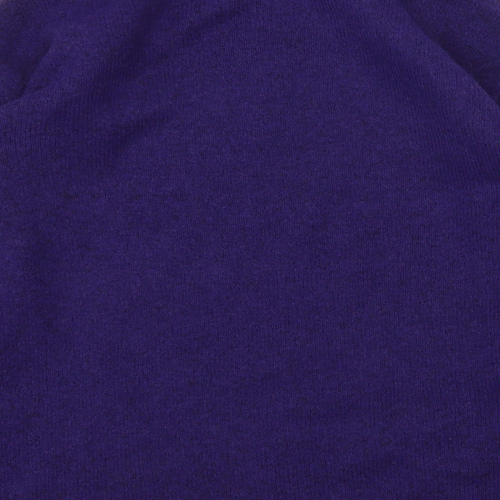 Marks & Spencer Womens Purple Round Neck Acrylic Pullover Jumper Size S