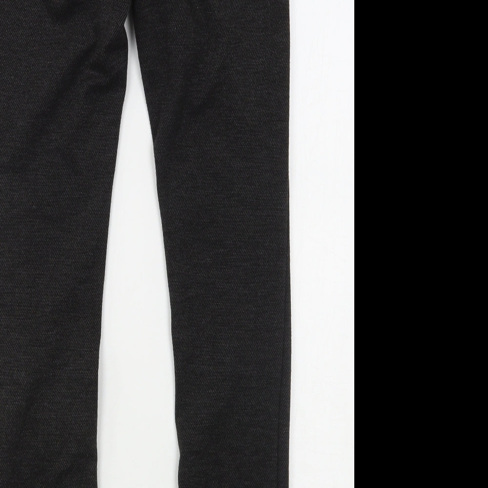 Denim & Co. Womens Grey Polyester Trousers Size 6 L28 in Regular