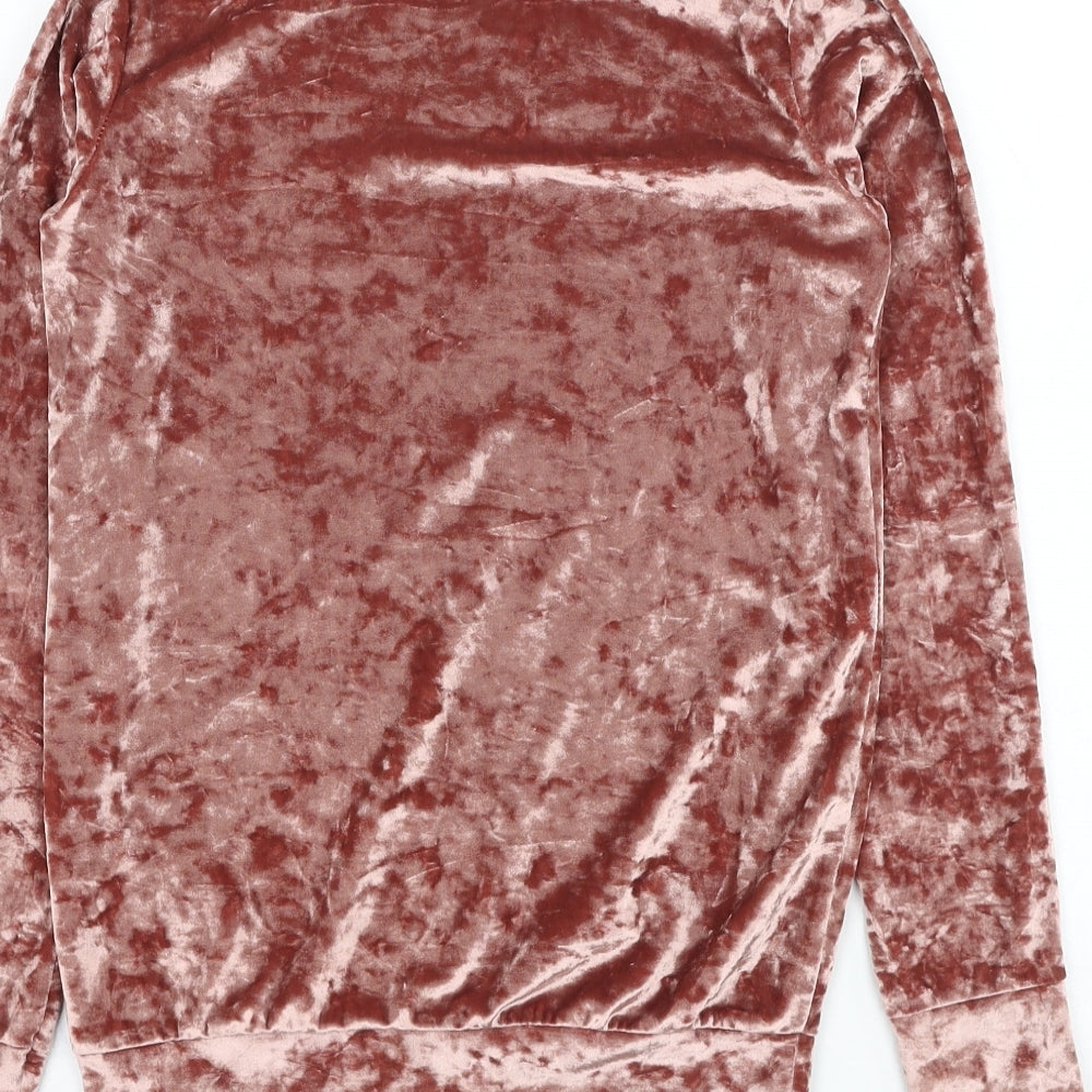 Signature Girls Pink Polyester Pullover Sweatshirt Size 13-14 Years Pullover