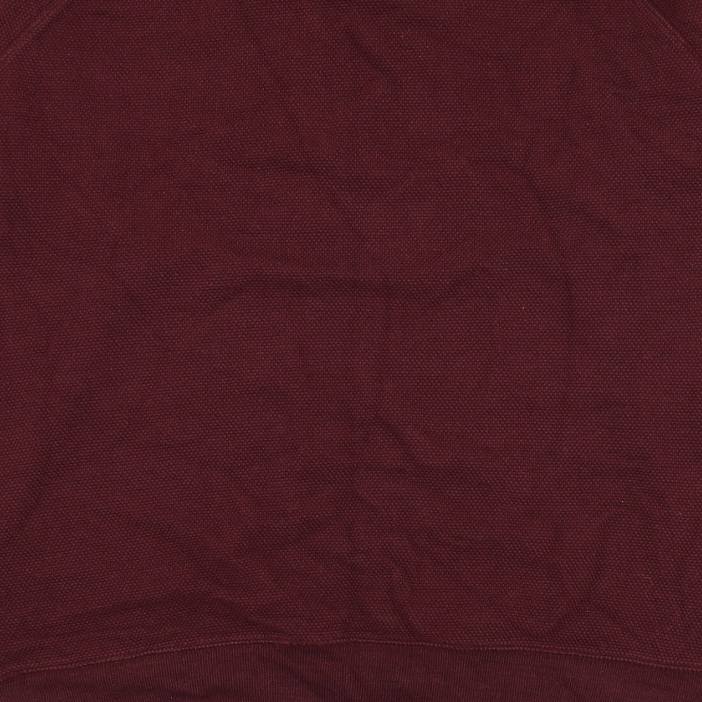 Matalan Mens Red Cotton Pullover Sweatshirt Size L