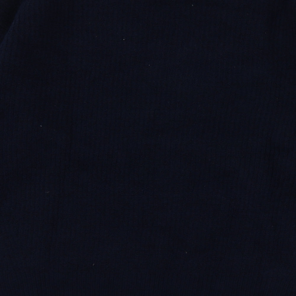 Priamrk Womens Blue V-Neck Polyester Pullover Jumper Size S
