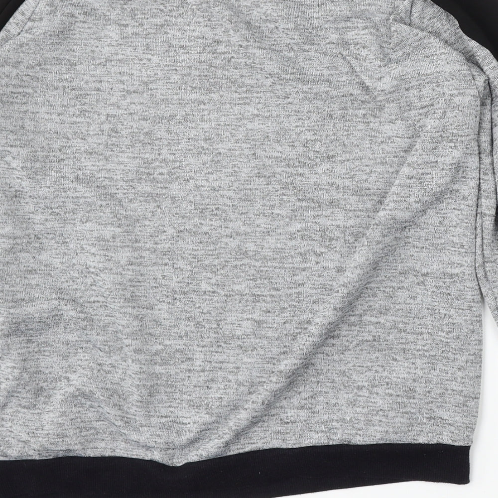 George Womens Grey Round Neck Polyester Pullover Jumper Size 14