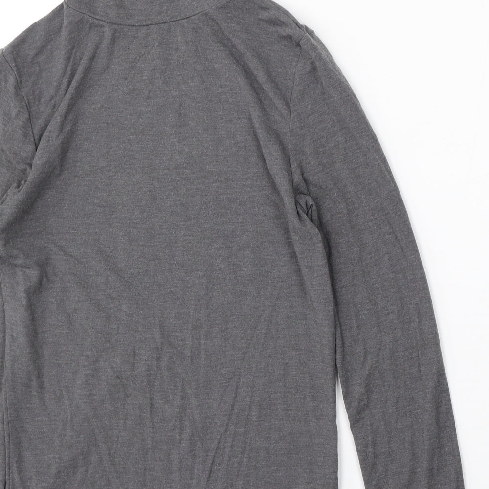 Redherring Womens Grey Mock Neck Polyester Pullover Jumper Size 10