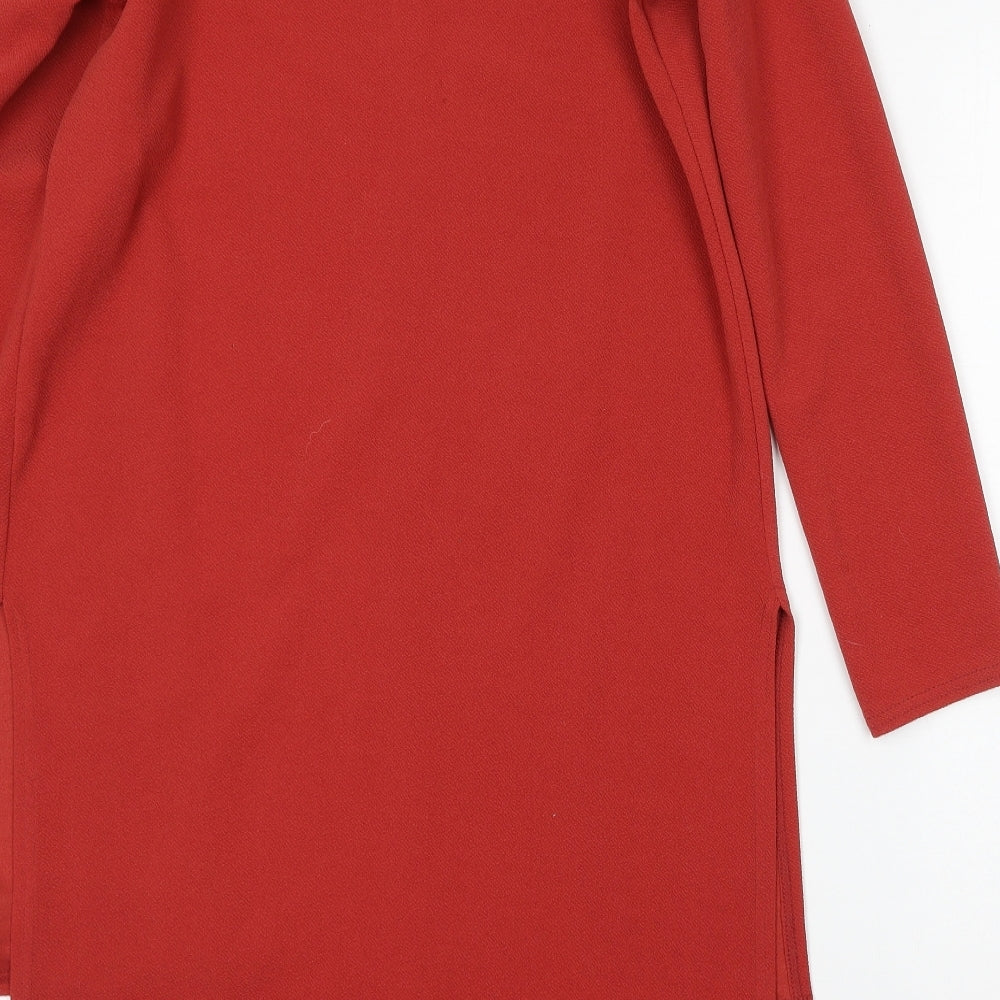 Boohoo Womens Red V-Neck Polyester Cardigan Jumper Size S
