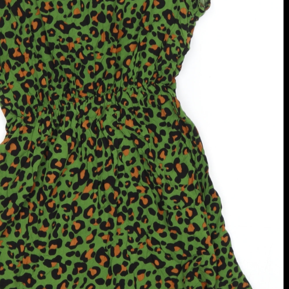 REWOEN Womens Green Cotton Skater Dress Size S