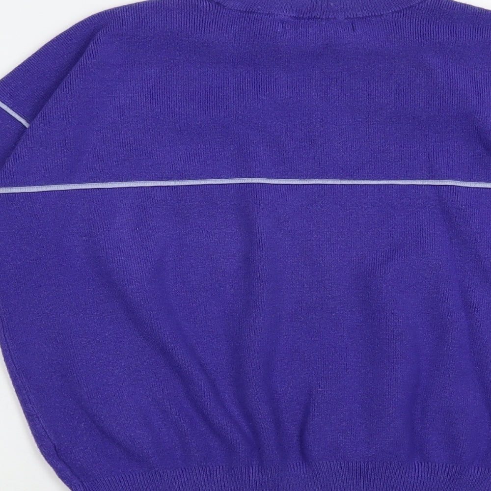 Marks & Spencer Womens Purple Mock Neck Viscose Pullover Jumper Size S