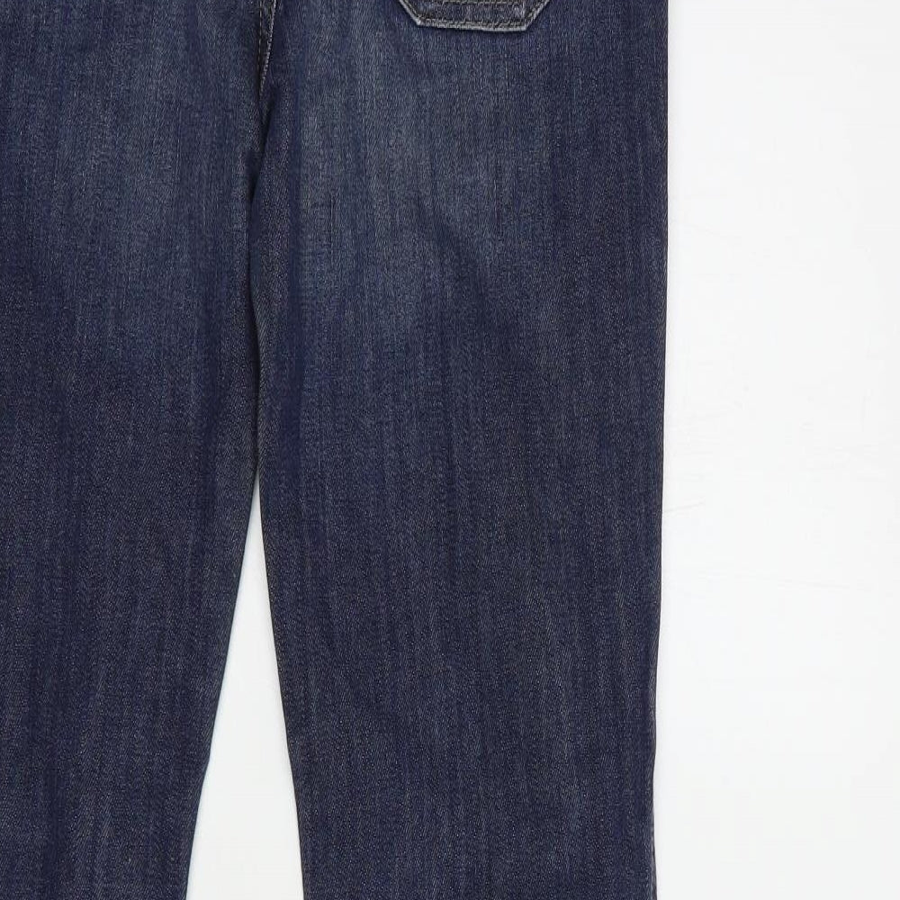 Jeckerson Womens Blue Cotton Straight Jeans Size 28 in L34 in Regular Button