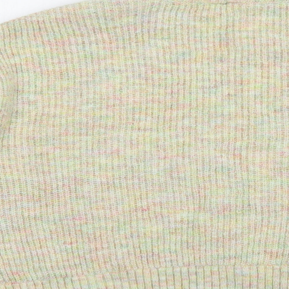 H&M Womens Multicoloured Crew Neck Acrylic Pullover Jumper Size M
