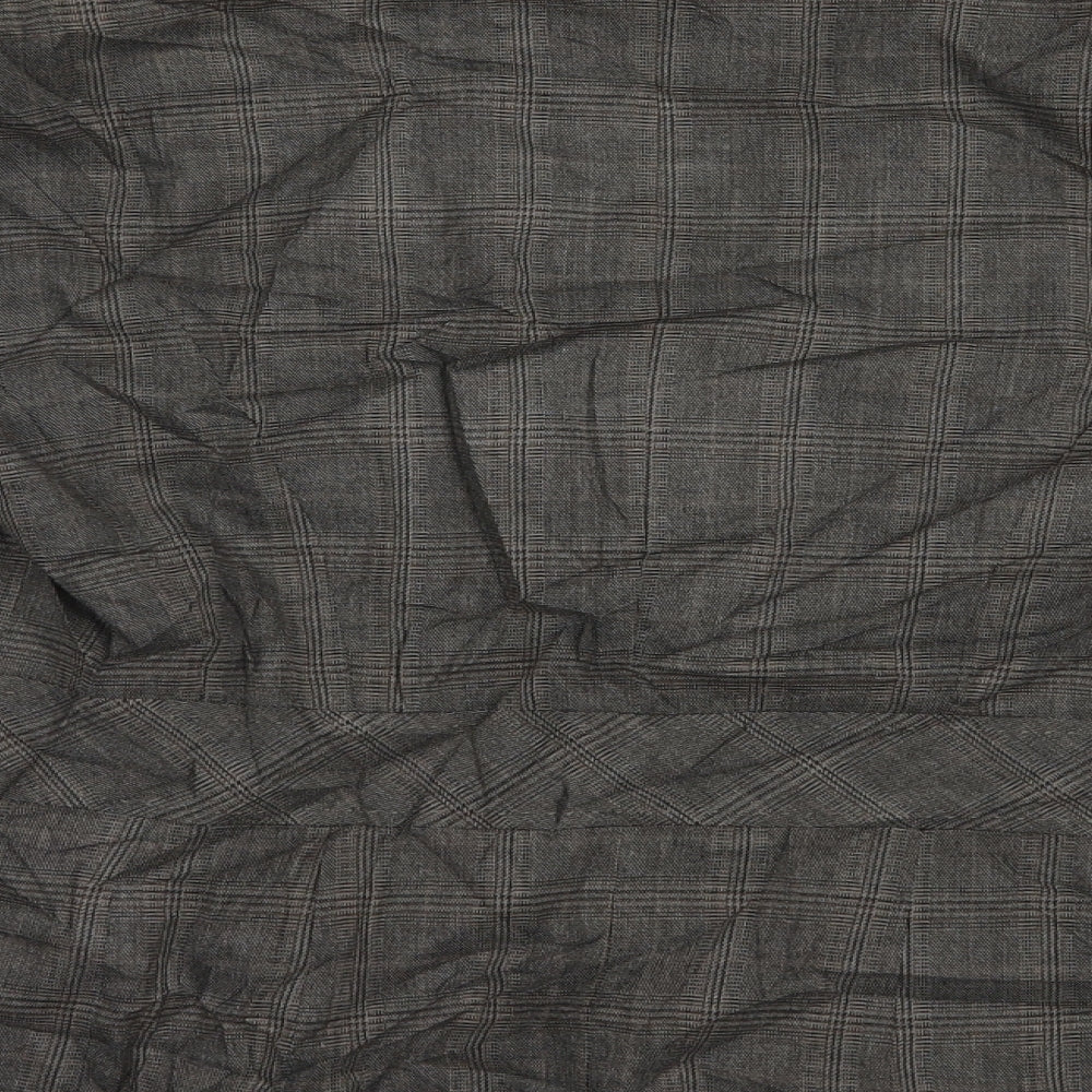 NEXT Womens Grey Plaid Jacket Blazer Size 14 Button
