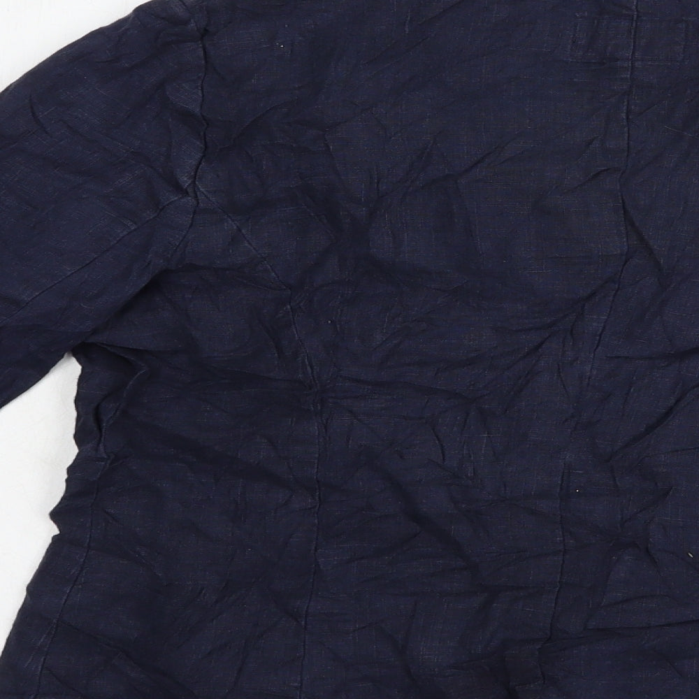 Per Una Womens Blue Jacket Blazer Size 10 Button