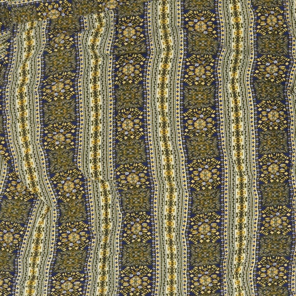 Brave Soul Womens Multicoloured Geometric Polyester Basic Button-Up Size XL Collared