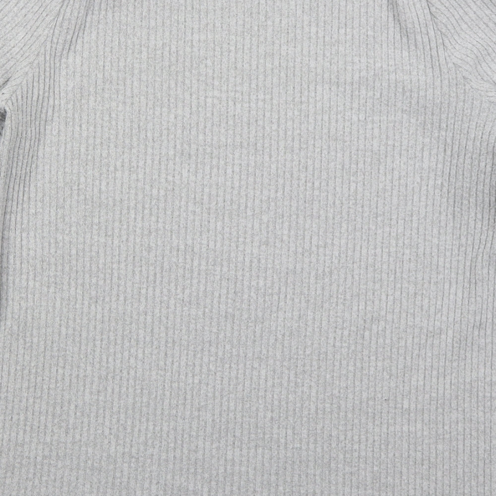 Nutmeg Womens Grey Boat Neck Polyester Pullover Jumper Size 12