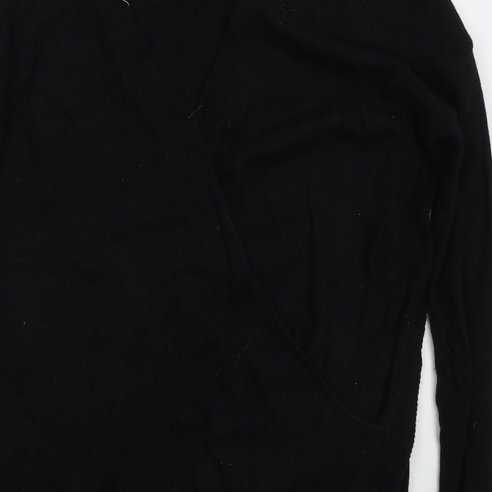 NEXT Womens Black Boat Neck Viscose Pullover Jumper Size 10