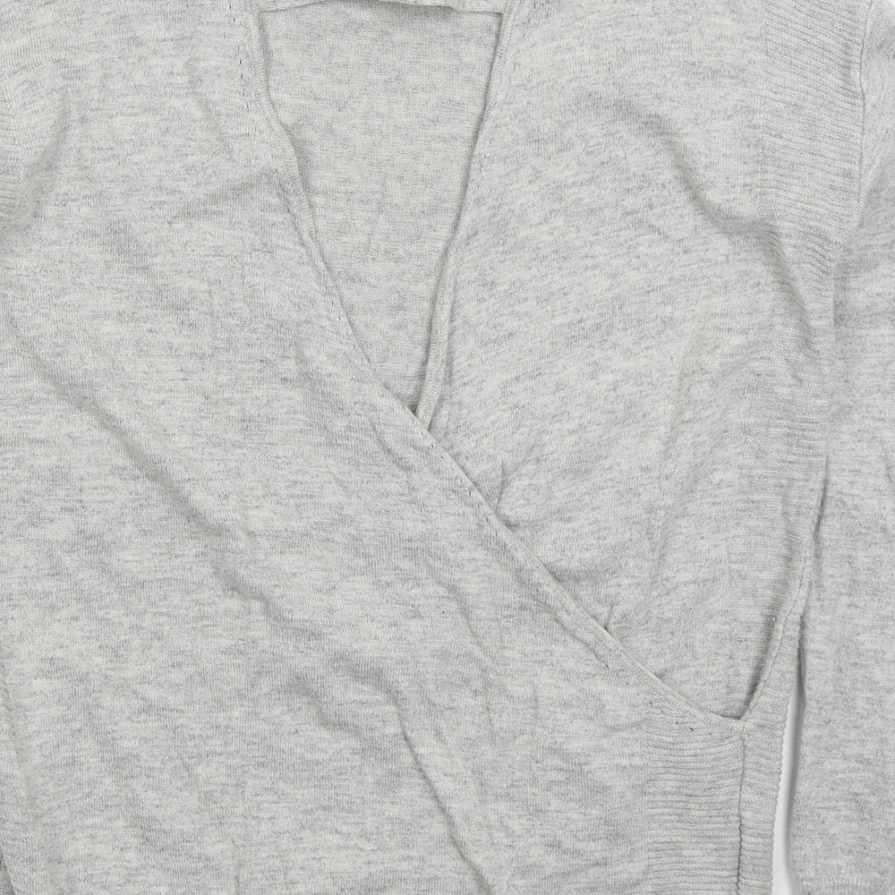 NEXT Womens Grey Boat Neck Viscose Pullover Jumper Size 10