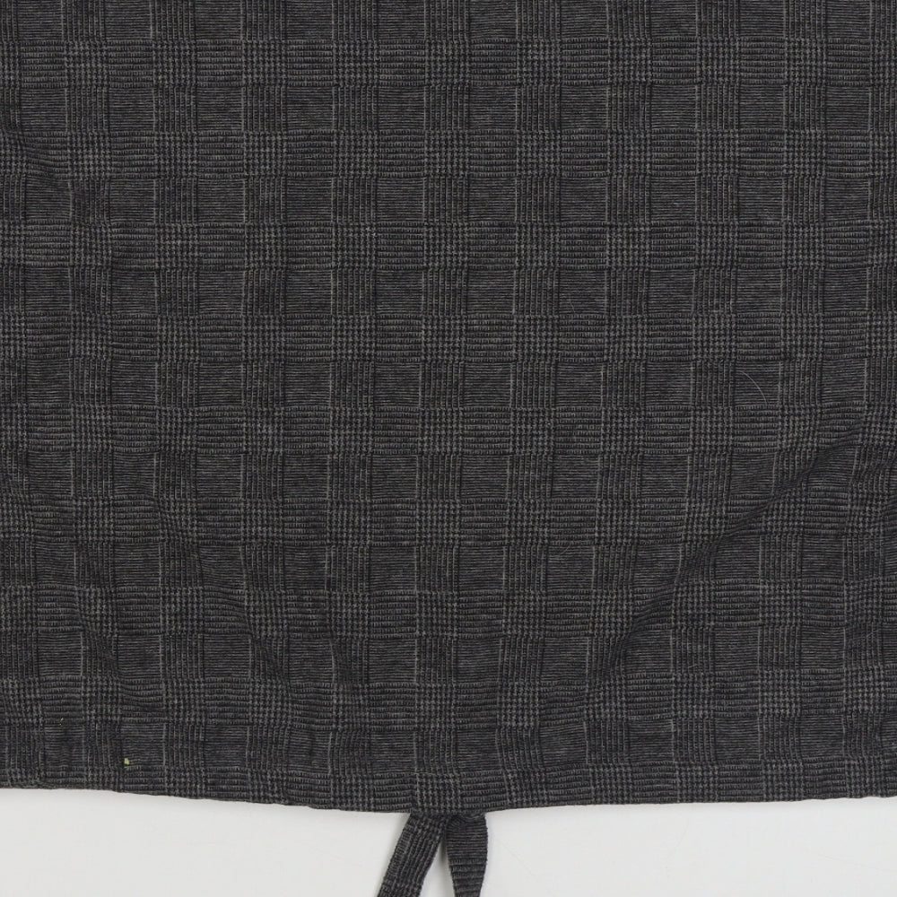 Matalan Womens Grey Plaid Polyester Pullover Sweatshirt Size L Pullover