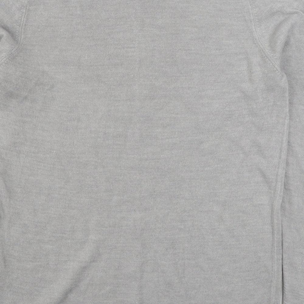 Marks & Spencer Womens Grey Round Neck Acrylic Pullover Jumper Size 12