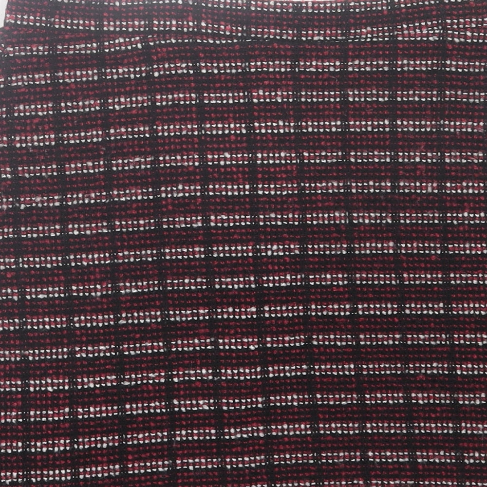 Primark Womens Purple Geometric Cotton A-Line Skirt Size 8 Zip