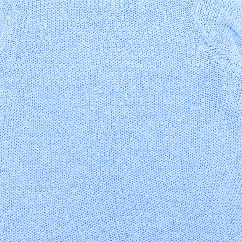 Bonmarché Womens Blue Crew Neck Acrylic Pullover Jumper Size XL