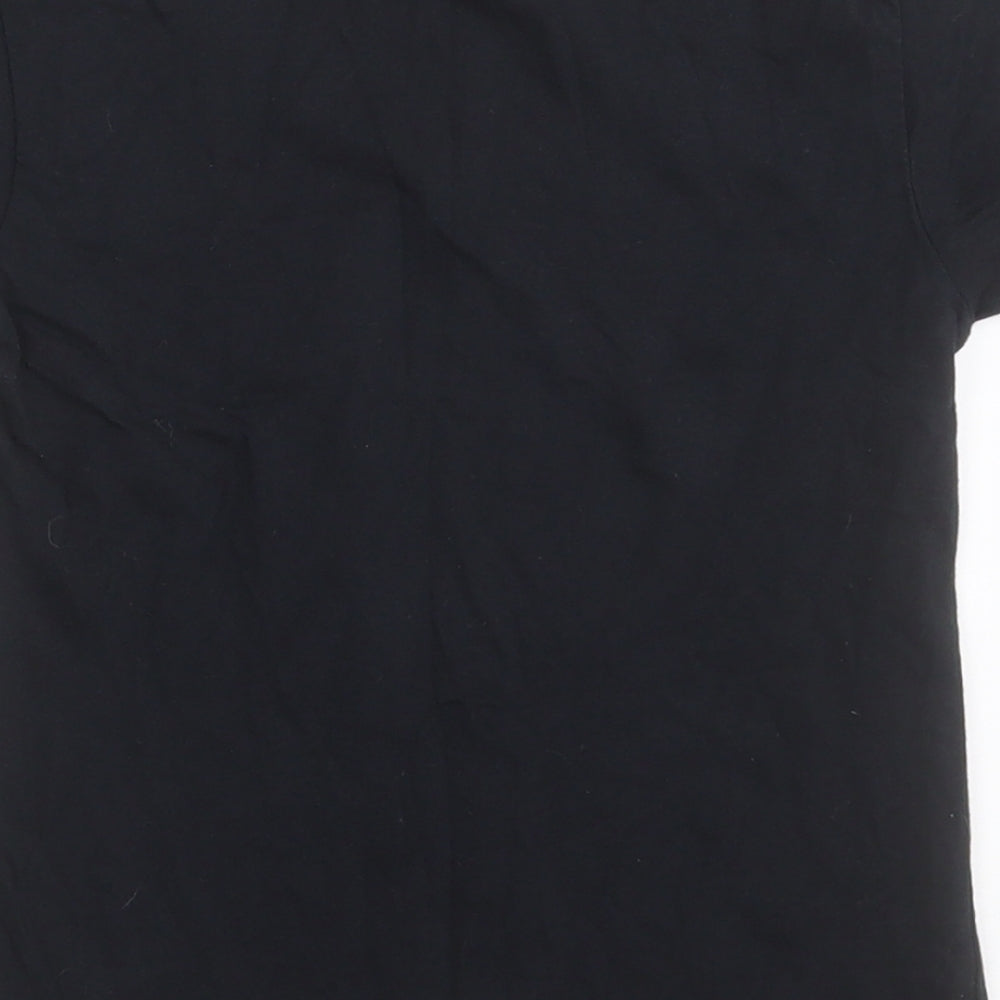 JHK Boys Black Cotton Basic T-Shirt Size 5-6 Years Crew Neck Pullover