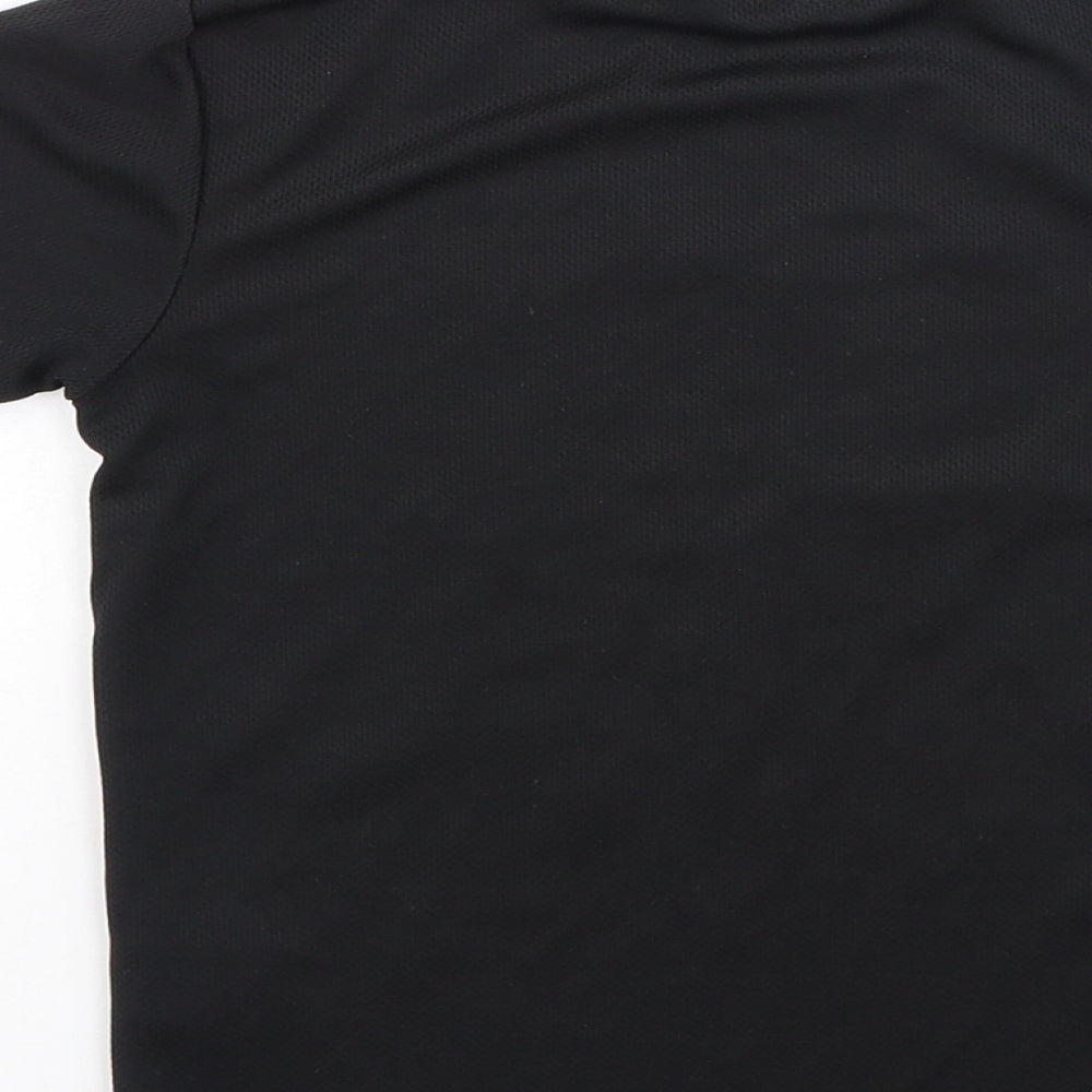 Pep & Co Boys Black Polyester Basic T-Shirt Size 5-6 Years Round Neck