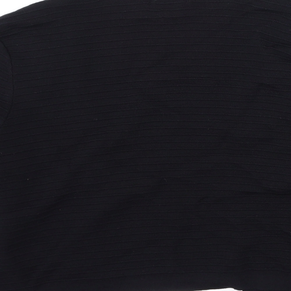 Roman Womens Black V-Neck Viscose Cardigan Jumper Size 10
