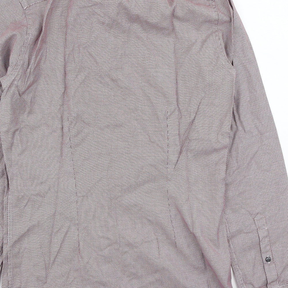 NEXT Mens Purple Cotton Button-Up Size 37 Collared