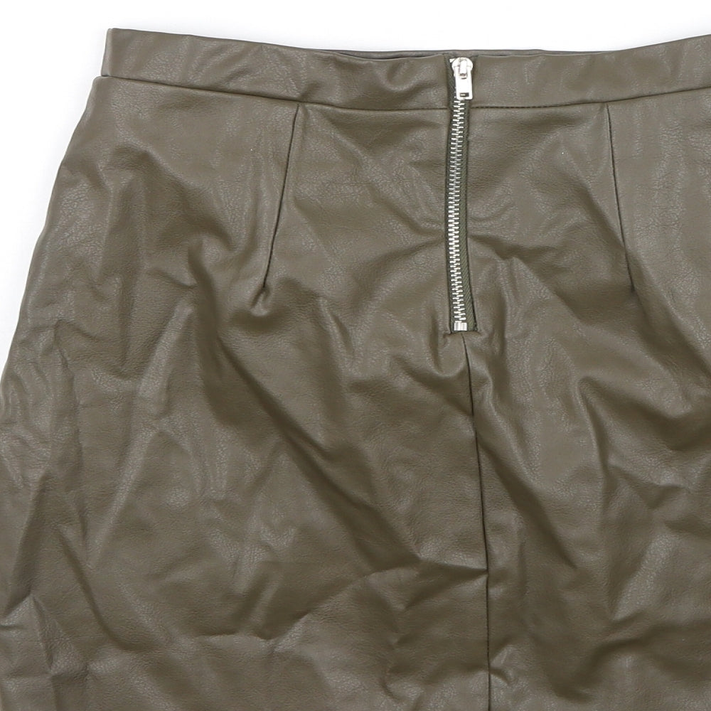 River Island Womens Green Polyester Mini Skirt Size 6