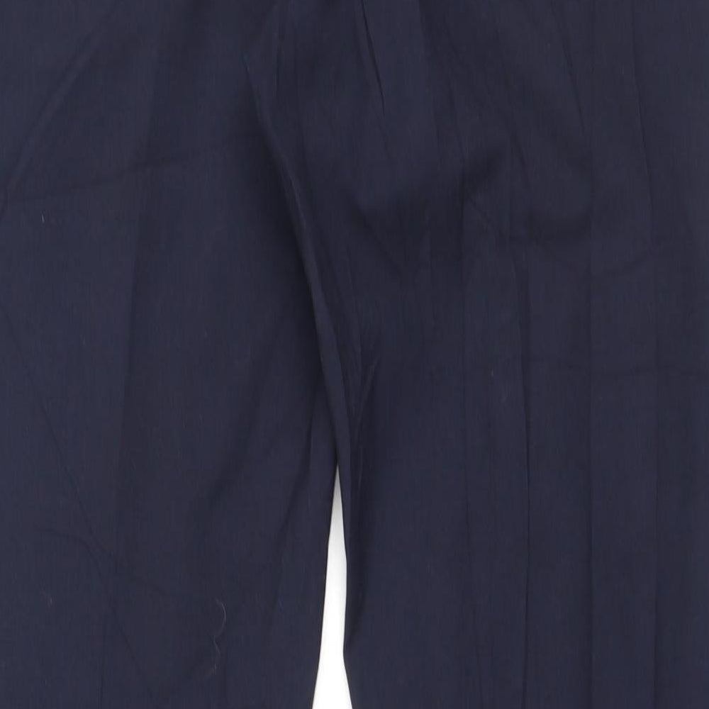 H&M Womens Blue Viscose Trousers Size 34 L32.5 in Regular