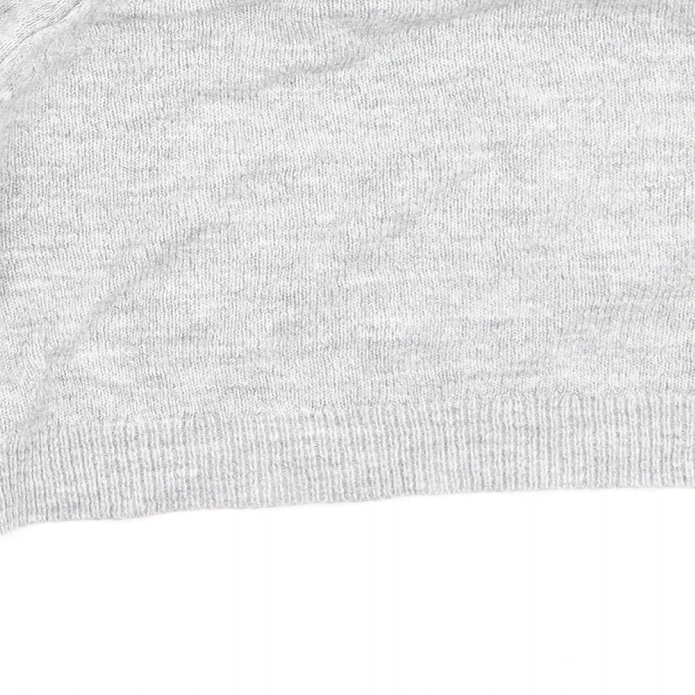 Topshop Womens Grey High Neck Acrylic Pullover Jumper Size M
