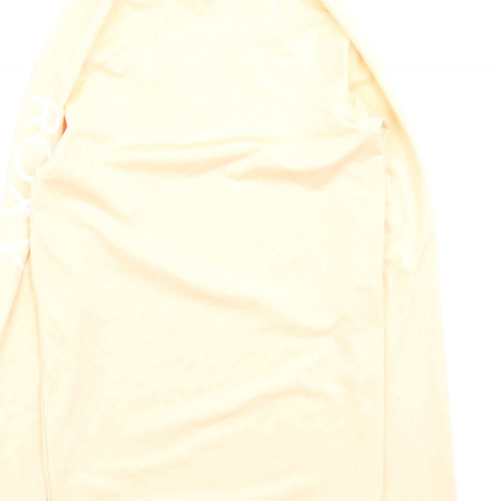 Pink Soda Girls Orange Polyester Basic Casual Size L High Neck