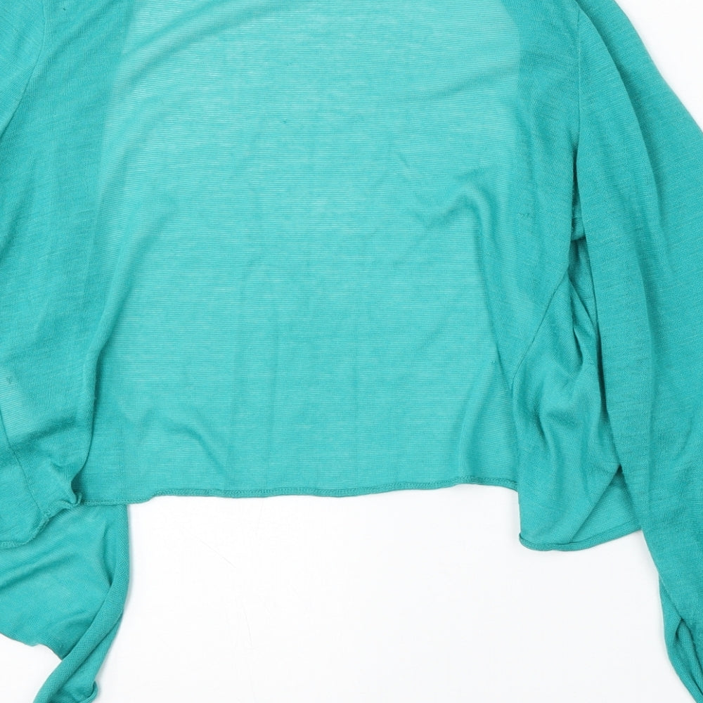 Per Una Womens Green V-Neck Polyester Cardigan Jumper Size 10