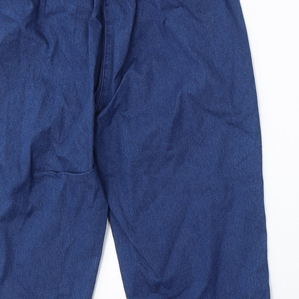 T Mode Womens Blue Polyester Straight Jeans Size 50 Regular