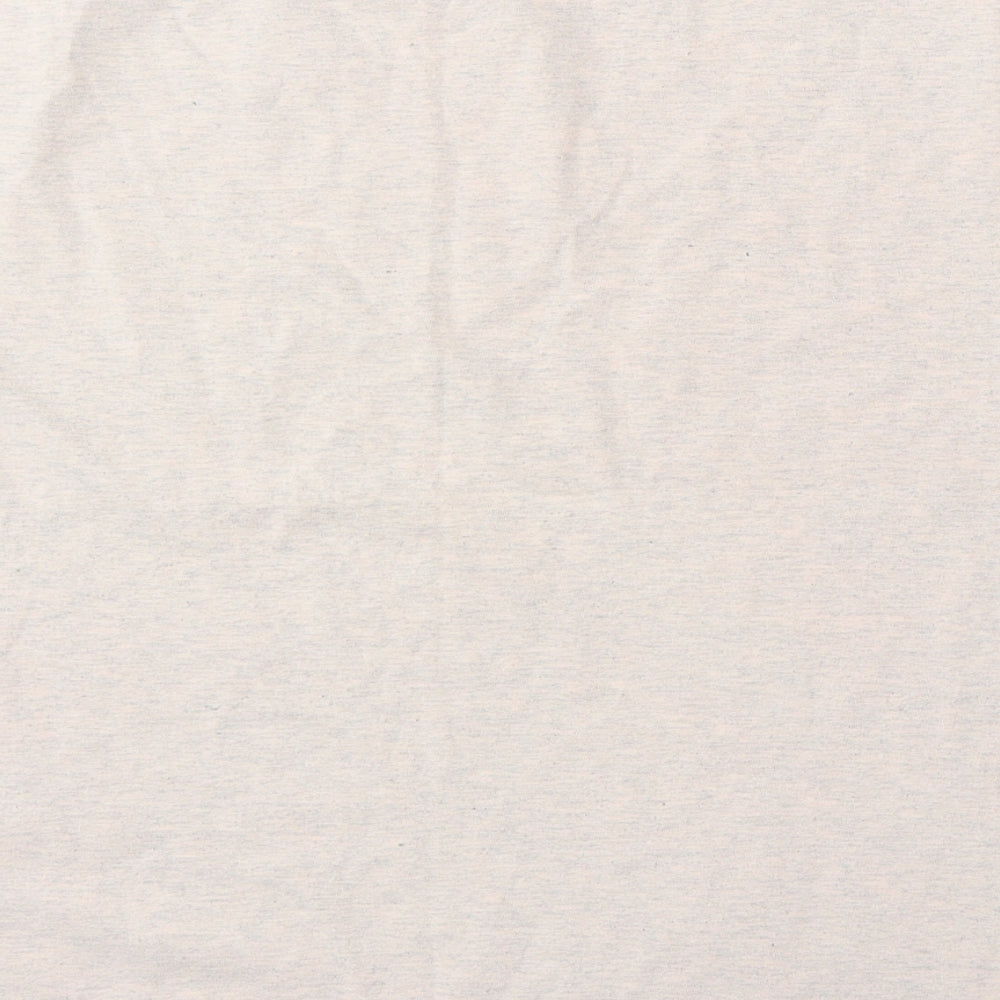River Island Womens Beige Cotton Basic T-Shirt Size S Round Neck