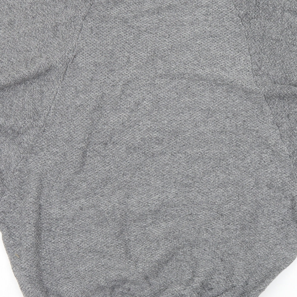 NEXT Womens Grey Round Neck Cotton Pullover Jumper Size XS